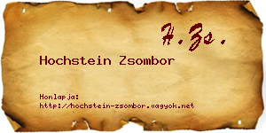 Hochstein Zsombor névjegykártya