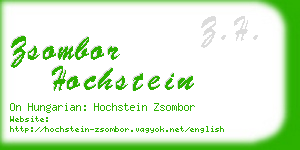 zsombor hochstein business card